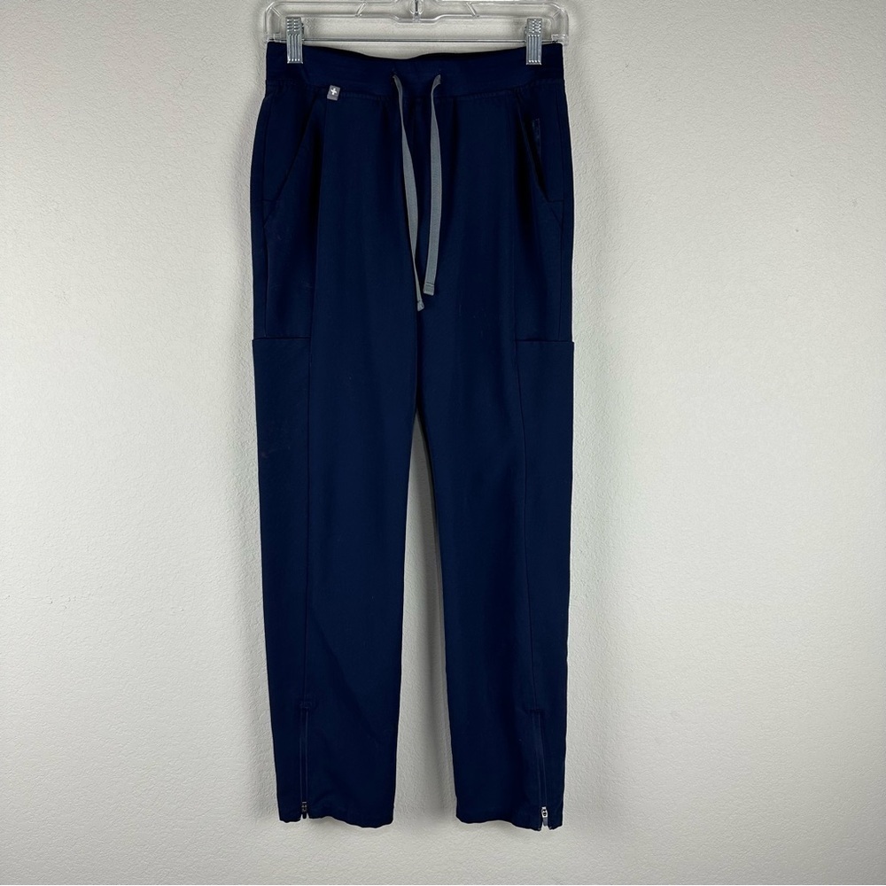 Figs Dark Navy Blue Yola Skinny Medical Nursing Scrub Pants Size XS